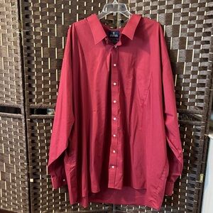 Stafford Men's Bold Red Dress Shirt